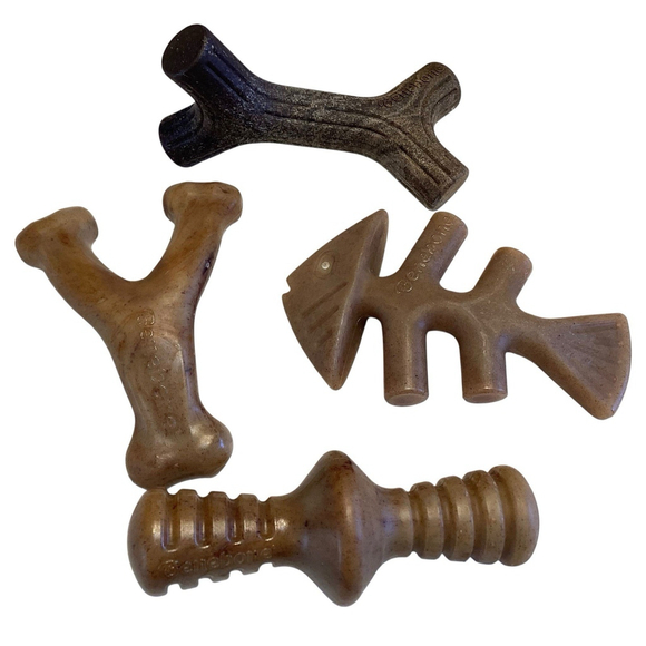 Benebone Dog Chew Toys Set Of 4 Bacon Flavor Small Dogs Durable New In Box - Picture 2 of 4